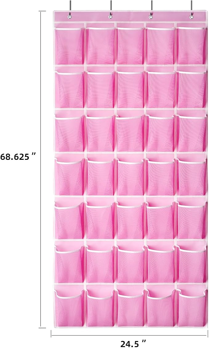 35 Pockets Over the Door Shoe Organizer, Hanging Shoe Organizer - Image 2