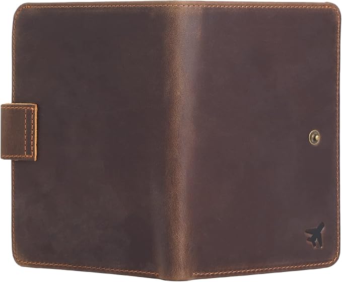 Polare Luxury RFID Blocking Leather Passport Holder Travel Wallet - Image 7