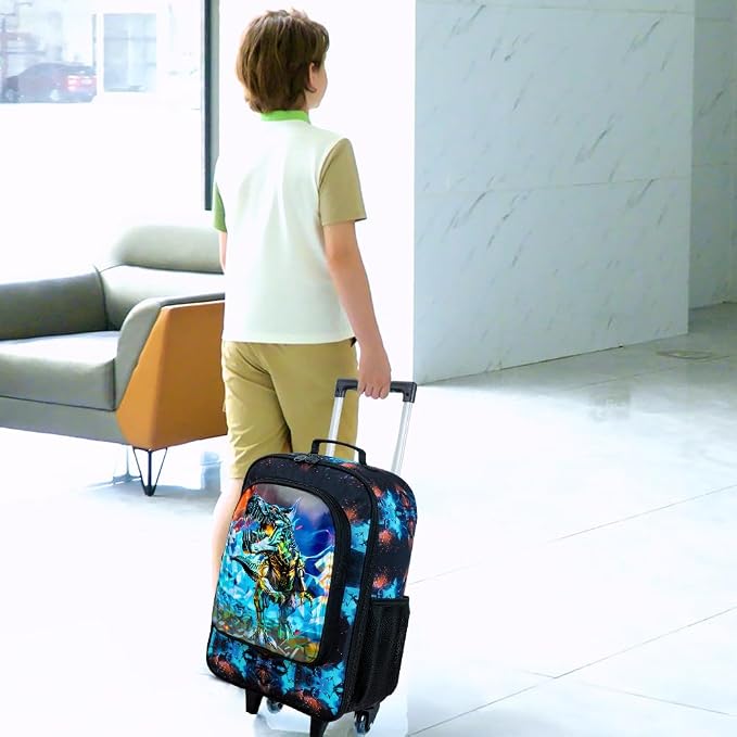 Kids Luggage for Boys Girls, Toddler Rolling Travel Carry on Suitcase - Image 7