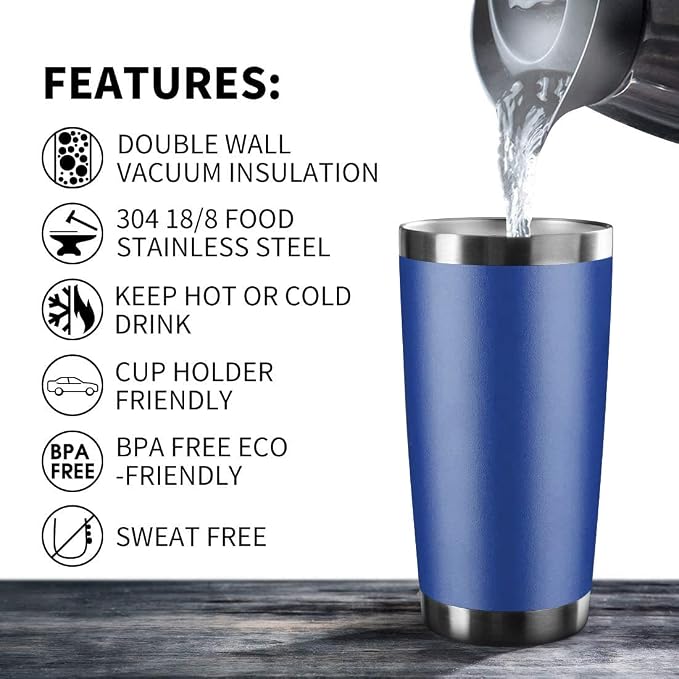20oz Tumbler Stainless Steel Vacuum Insulated Mug - Image 5