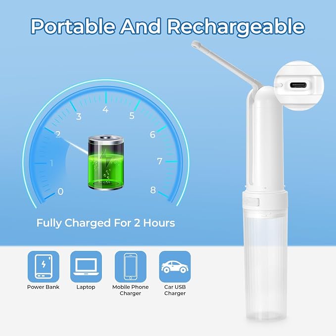 Portable Bidet for Travel USB-C Rechargeable Travel Handheld 3 Pressure Options - Image 4