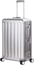 TRAVELKING All Aluminum Luggage Zipperless Hard Shell Suitcase by TRAVELKING