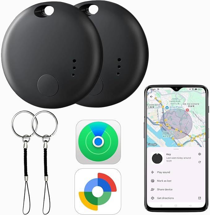 Air Tracker Tags for Android or iOS, Dual System Smart Tags, Keys Finder and by LEEGAKU