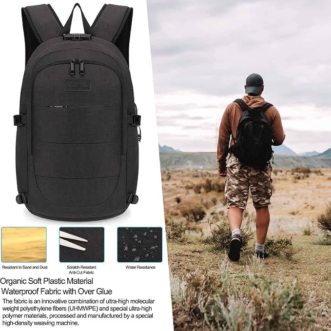 Tzowla Travel Laptop Backpack Water Resistant Anti-Theft Bag - Image 6