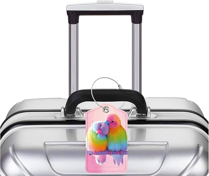 2 Pack Luggage Tag for Suitcase, Cute Unique Leather Bag Tags Identifiers - Image 5