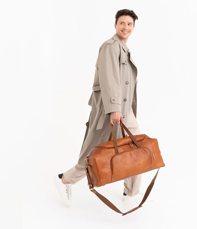 Berliner Bags Vintage Genuine Leather Duffle Denver XL - Image 3