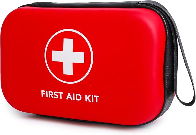 First-Aid-Kit-for-Car-Home-Travel-Camping-Businesses, Compact Waterproof Hard by Pumier