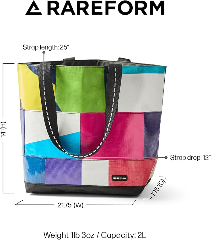 Rareform Large Zippered Blake Tote Bag | One-of-a-Kind, Water-Resistant - Image 5