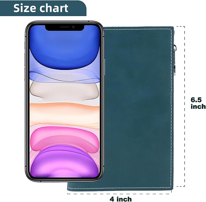 Genuine Leather Travel Passport Wallet, Slim RFID Blocking Holder - Image 3