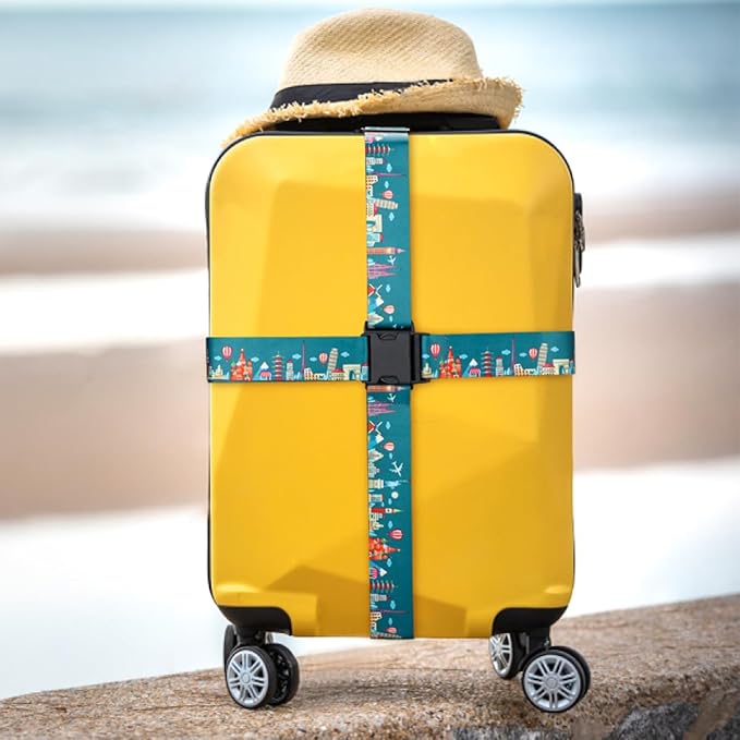 Adjustable Travel Luggage Strap Suitcase Belt Travel Bag Accessories 1.96 in W - Image 9