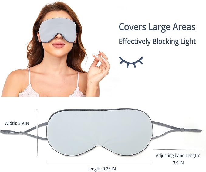 Sleeping Mask 2 Pack, Cool Double-Sided Use of Sleep Mask, Super Soft Blindfold - Image 3