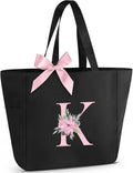 Vavabox Tote Bag, A-Z Initial Monogrammed Waterproof Tote Bag, Bridesmaid Gifts by Vavabox