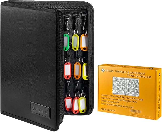 Sdstone Portable Zippered Key Case, Fireproof And Waterproof Key Organizer by Sdstone
