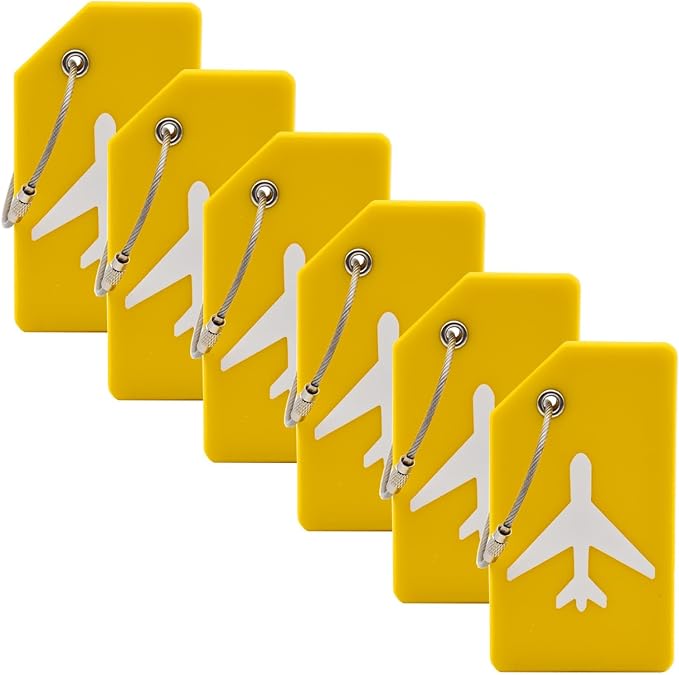 6 Pack Silicone Luggage Tag for Suitcases by MODENGKONGJIAN
