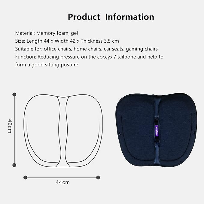 Gel Seat Cushion Orthopedic Lightweight Folding Seat Cushion - Image 2