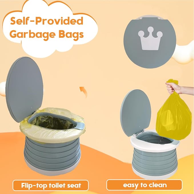 Travel Potty for Toddler, Portable and Foldable Toilet, Apply to Seat Emergency - Image 3