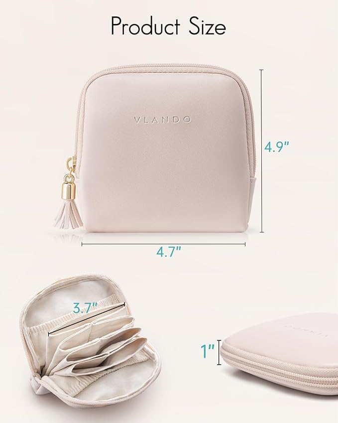 Vlando Small Travel Jewelry Organizer, Jewelry Pouch Bags, Velvet Jewelry - Image 4