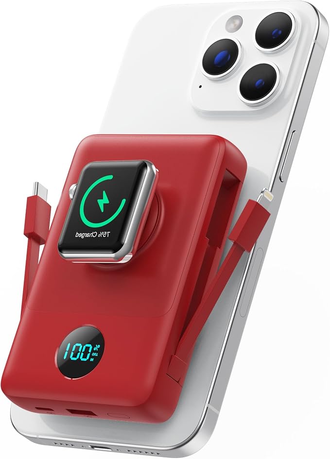 Magnetic Portable Charger for iPhone by Pxwaxpy
