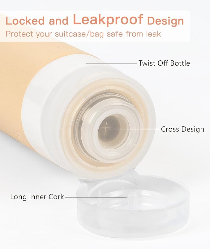 Quatish Travel Bottles for Toiletries, Original Patented Leak Proof Travel Size - Image 2