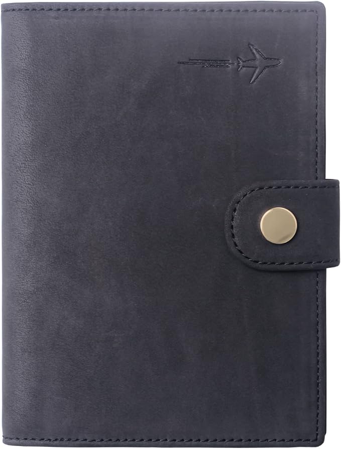 Genuine Leather Passport Case, RFID Passport Cover by Borgasets