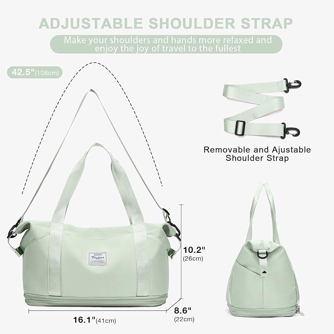 Travel Duffel Bag, Sports Tote Gym Bag, Shoulder Weekender Overnight Bag - Image 3