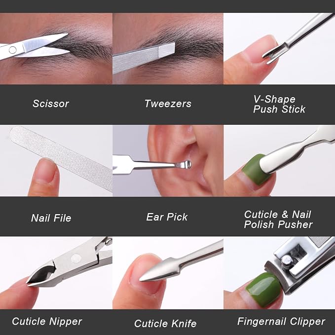 Manicure Kit, FAMILIFE Professional Manicure Set Nail Kit, 11 in 1 Stainless - Image 6