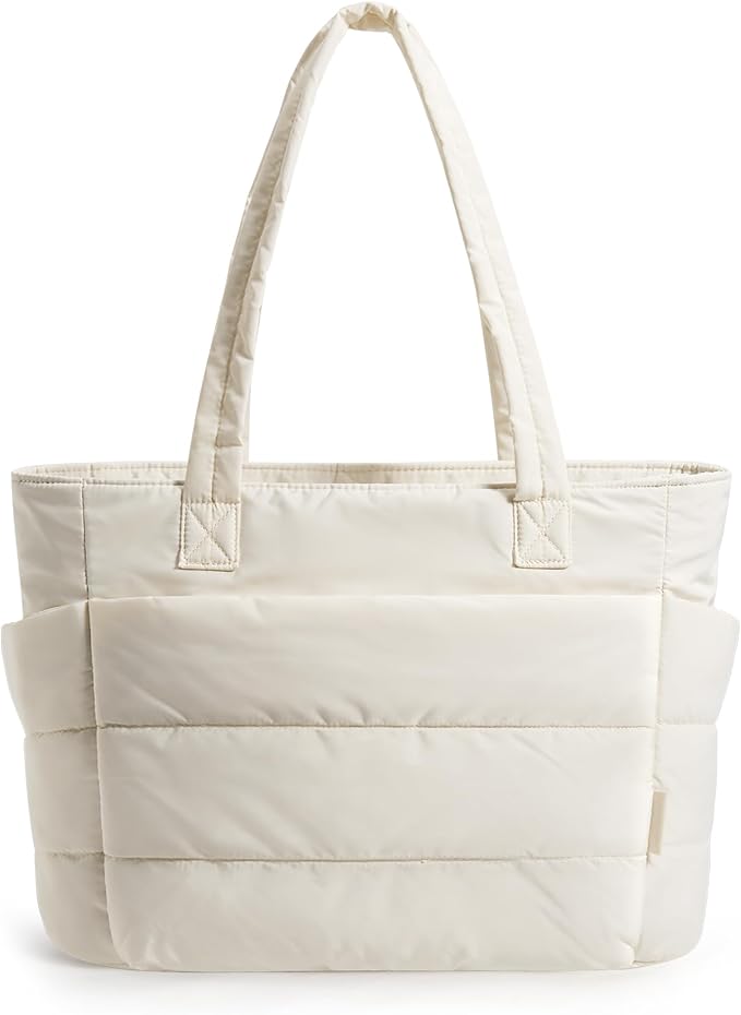 BAGSMART Tote Bag for Women, Lightweight Puffy Tote Bag by BAGSMART