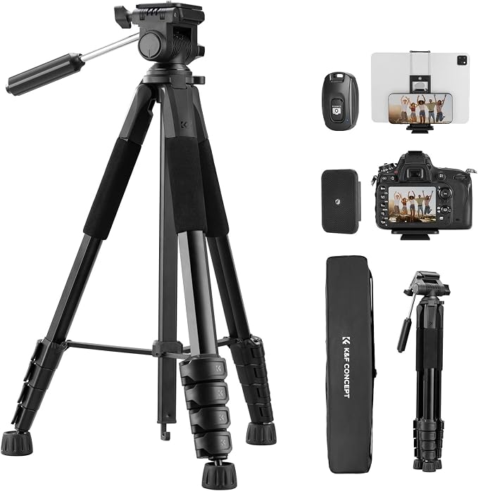 K&F Concept Camera Tripod, Cellphone Clip by KFCONCEPT