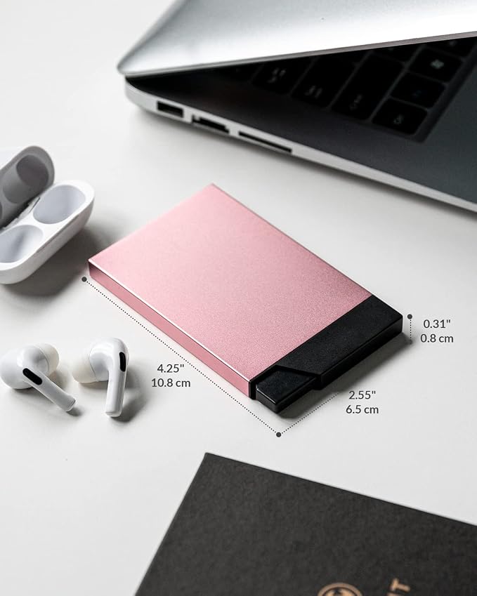 VULKIT Pop up Card Holder Minimalist Credit Card Holder RFID Blocking Slim - Image 5