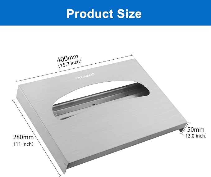 Toilet Seat Cover Dispenser Wall Mount, Commercial Stainless Steel Toilet Seat - Image 5