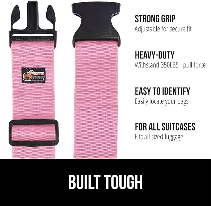 GORILLA GRIP Heavy Duty Adjustable Luggage Straps - Image 2