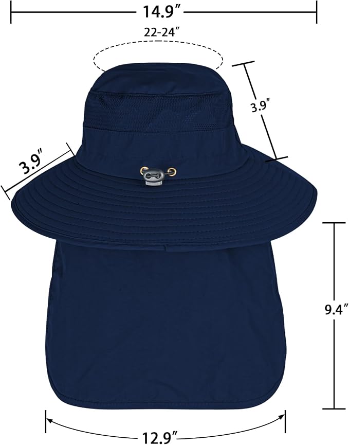 Sun Hats for Men Women Fishing Hat UPF 50+ Breathable Wide Brim Bucket Hats - Image 6