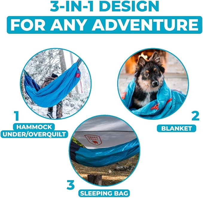 Grand Trunk 360 ThermaQuilt 3-in-1 Hammock Underquilt, Blanket and Sleeping Bag - Image 5
