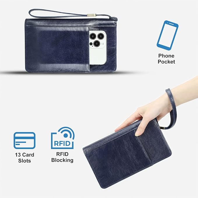 CONTACTS Passport Wallet Leather Family Passport Holder - Image 9