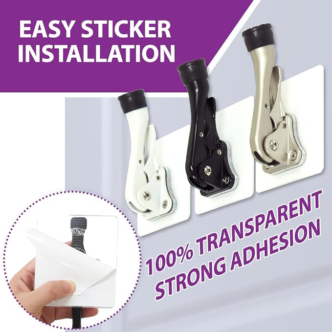 Door Stopper with Adhesive Bracket Stickers, No Drilling or Tools Needed - Image 7