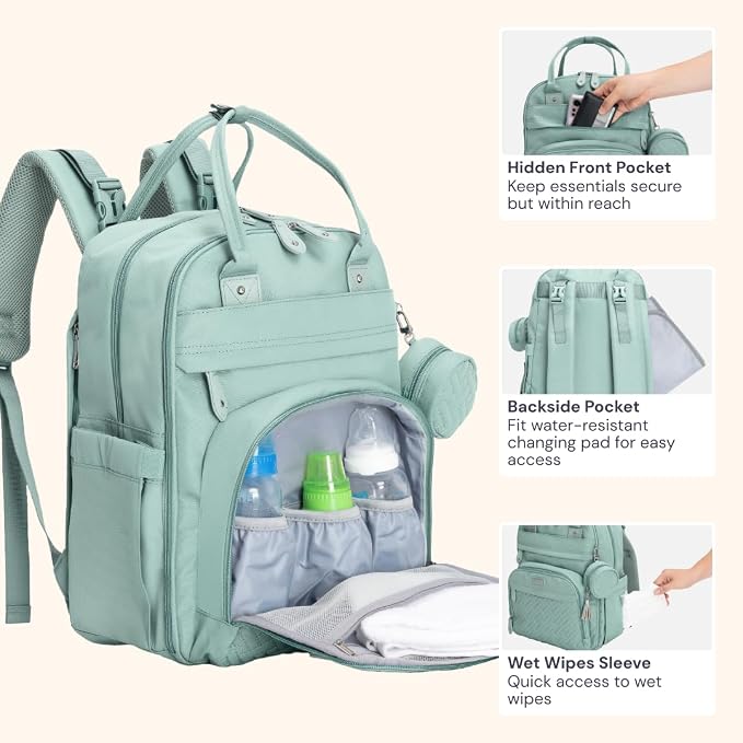BabbleRoo Diaper Bag Backpack - Image 6