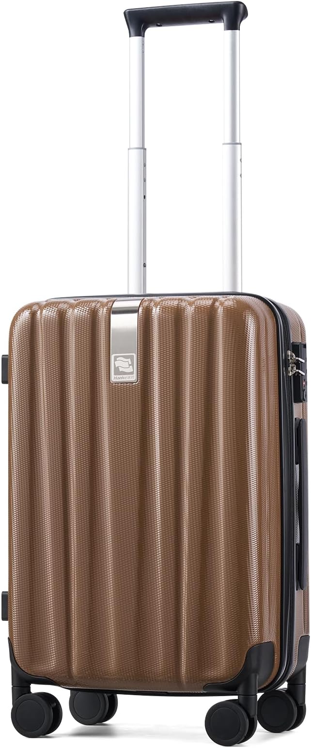 Hanke 20 Inch Carry On Luggage 22x14x9 Airline Approved Lightweight PC Hard by Hanke