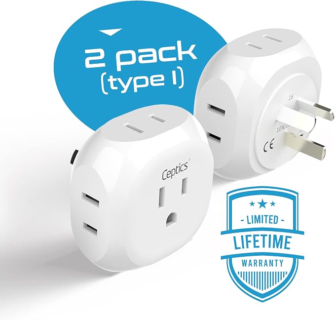 Ceptics Australia, New Zealand, China Travel Plug Adapter - Image 3