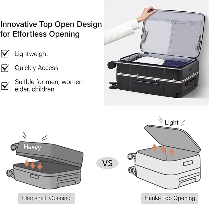 Hanke Top Opening 24 Inch Luggage - Image 2