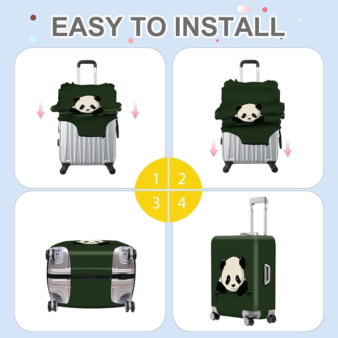 ANNA QUEEN Panda Luggage Cover, Cute Panda Design Suitcase Protector, - Image 6