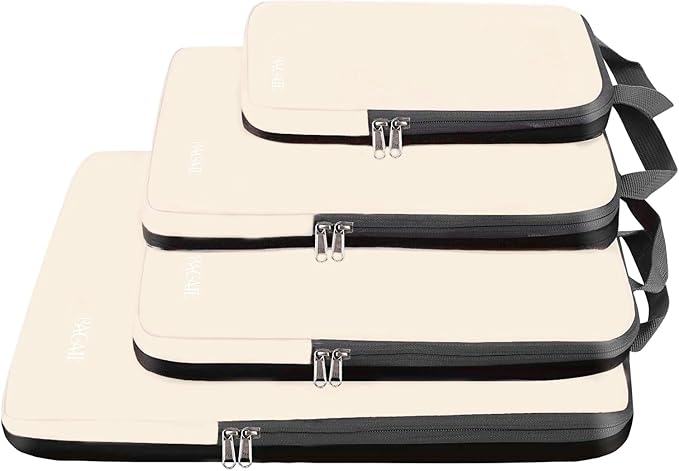 BAGAIL 4 Set/6 Set/8 Set Compression Packing Cubes Travel Accessories by BAGAIL