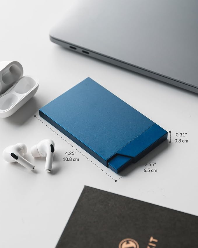 VULKIT Pop up Card Holder Minimalist Credit Card Holder RFID Blocking Slim - Image 5