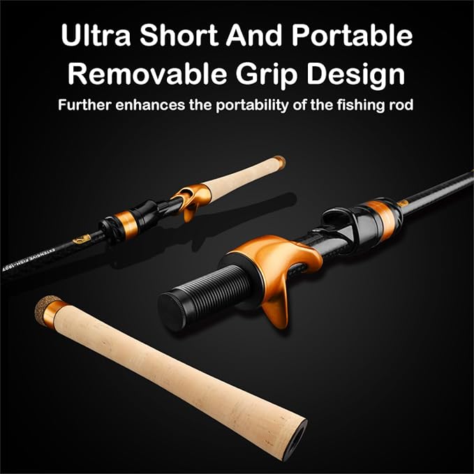 PURELURE Travel Telescopic Fishing Rods, Short Collapsible Fishing Pole - Image 5