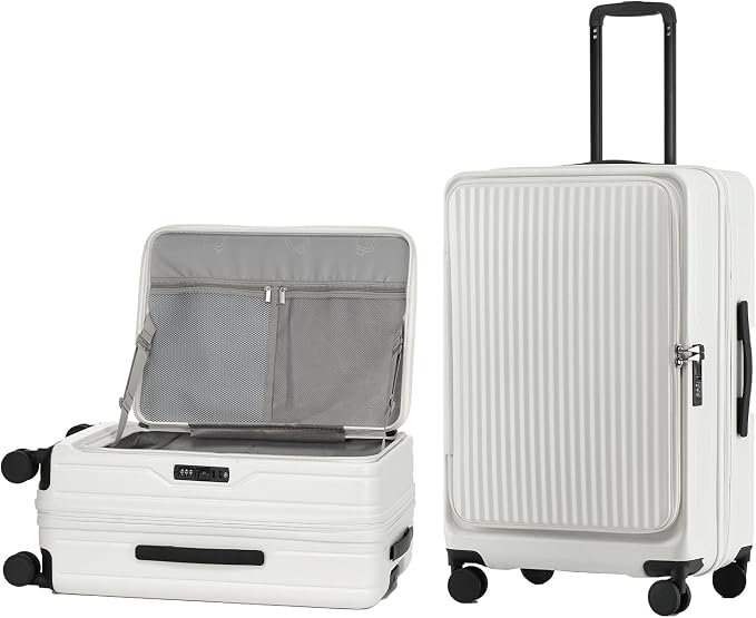 26 Inch Top Opening Checked Travel Luggage Expandable by Unknown