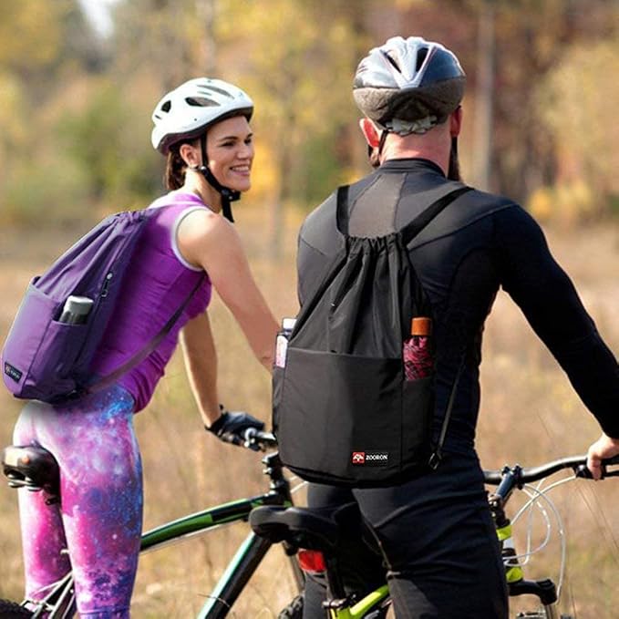 ZOORON Waterproof Drawstring Gym Backpack Bag - Image 7