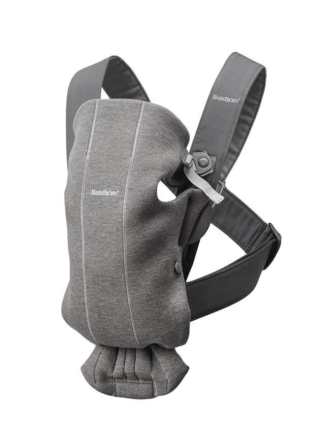 BabyBjörn Baby Carrier Mini, Dark Gray, 3D Jersey Infant Carrier, Easy-to-Use by BabyBj%C3%B6rn