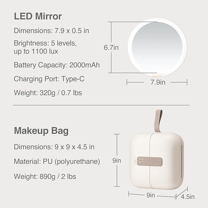 AMIRO M2 Travel Makeup Bag - Image 5