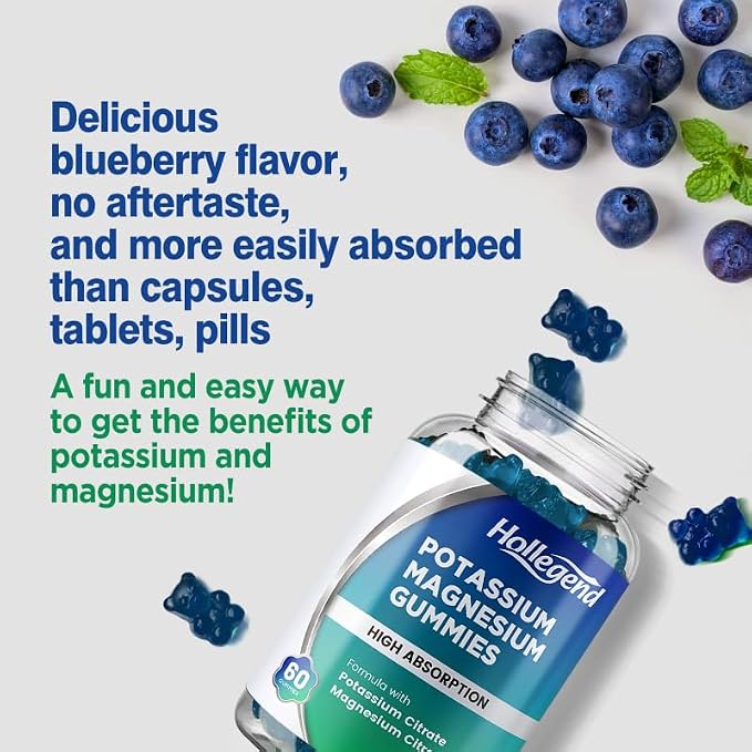 Potassium Magnesium Gummies, High Absorption Potassium Citrate 99mg Magnesium - Image 7