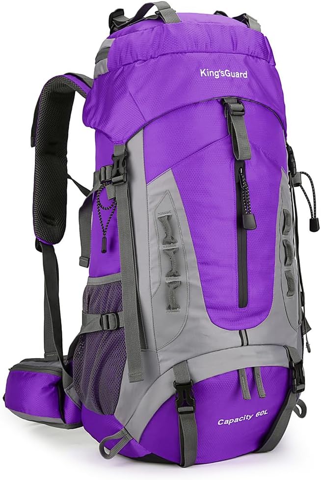 King'sGuard 60L Hiking Backpack Lightweight Camping Backpack by King%27sGuard