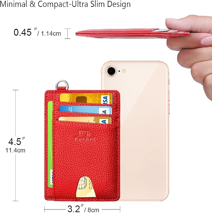 FurArt Slim Minimalist Wallet, Front Pocket Wallets, RFID Blocking, Credit Card - Image 7